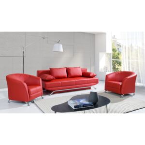 FURNITOP Sofa Set 3+1+1 OLIER red