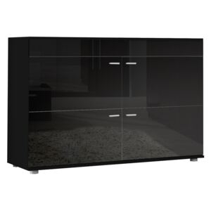 FURNITOP Chest of Drawers LOGO 2F black gloss (night)