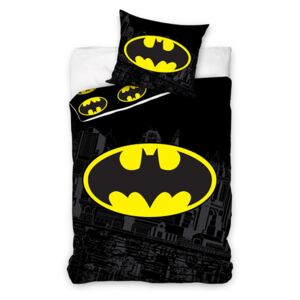 Batman Logo Single Cotton Duvet Cover and Pillowcase Set