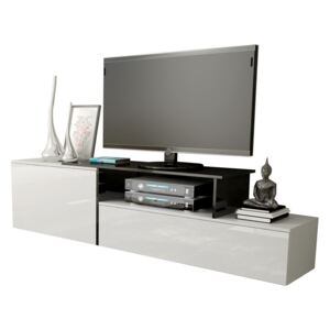 FURNITOP Floating TV Stand SIGMA 3A white / black