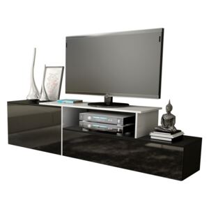 FURNITOP Floating TV Stand SIGMA 3C black / white