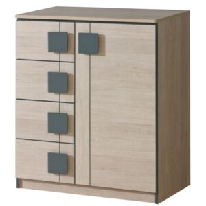 FURNITOP Chest of Drawers1D 4SZ GUMI GM3