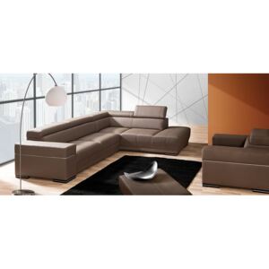 FURNITOP Corner Sofa PARYS with Sleep Function and Bedding Container