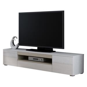 FURNITOP TV Cabinet VIVA 3 white gloss / sonoma