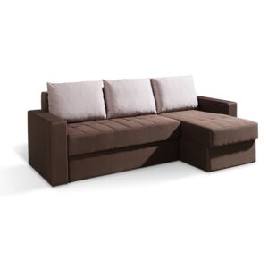 FURNITOP Corner sofa INEZA brown + beige