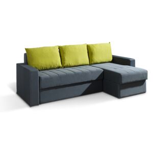 FURNITOP Corner sofa INEZA grey + green
