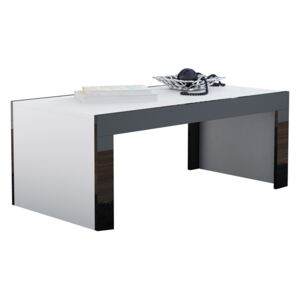 FURNITOP Coffee Table TESS 120 white / black gloss