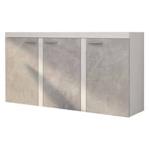 FURNITOP Chest of Drawers RUMBA/RODOS 3D light concreto/white