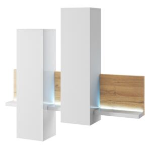 FURNITOP Wall Cabinet BT04 BOTA White / White + Grandson Oak