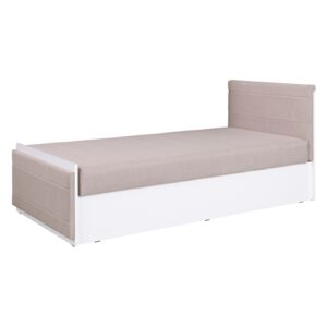 FURNITOP Bed with Bedding storage IW6 IWA White / Golden Oak