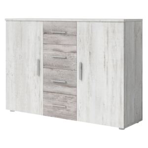 FURNITOP Chest of drawers VERA VE26 light canyon arctic pine / dark canyon arctic pine