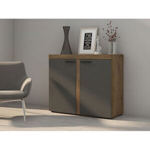 FURNITOP Chest of Drawers RUMBA/RODOS 2D graphite/lefkas