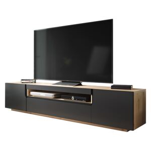FURNITOP TV Cabinet DOZE Artisan oak / Black matt