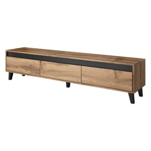 FURNITOP TV Stand NORD 185 oak wotan / anthracite