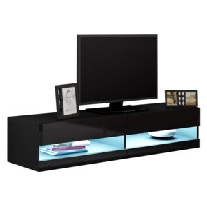 FURNITOP TV Stand VIGO NEW VG12D 140 black gloss