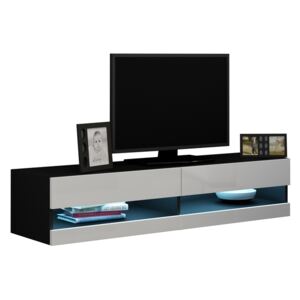 FURNITOP TV Stand VIGO NEW VG12C 140 black / white gloss