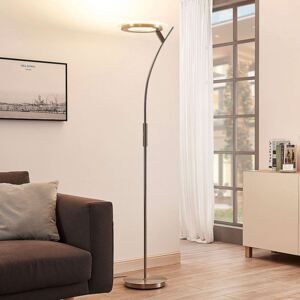 Modern floor lamp aluminum incl. LED and dimmer - Darion