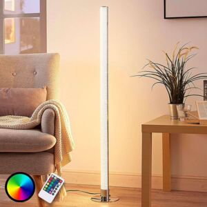 Floor lamp chrome incl. LED and dimmer with remote control - Hadis
