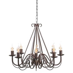 Antique chandelier brown 8-light - Giuseppe 8