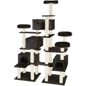 Tectake 403921 cat tree entissar, adventure towers for cats with scratching posts - black
