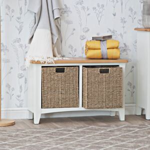 Gloucester White Painted Oak Hall Bench