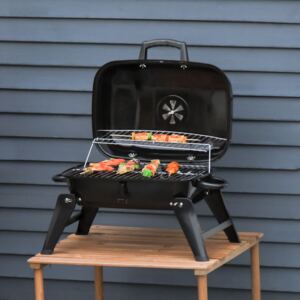 Outsunny Portable Charcoal Grill Compact BBQ Camping Picnic Garden Party Festival Air Vent