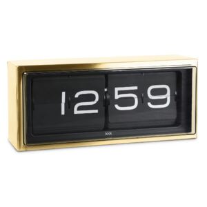 LEFF Amsterdam 24 Hour Retro Brick Flip Clock Brass