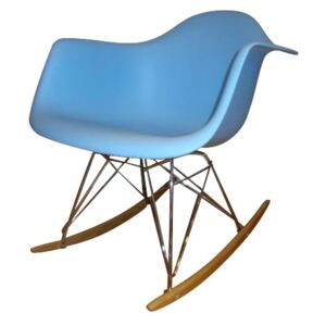 White Eames Style RAR Rocking Chair Light Blue