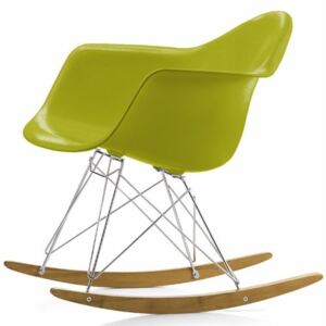 White Eames Style RAR Rocking Chair Lime Green
