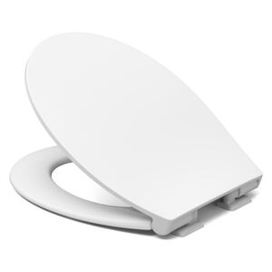 Cedo Oval Slim Plastic Soft Close Toilet Seat - White