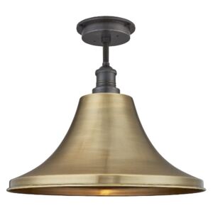 Brooklyn Giant Bell Flush Mount 20" Ceiling Light - Brass Pewter