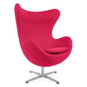 Arne Jacobsen Style Modern Cashmere Egg Chair Pink
