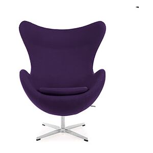Arne Jacobsen Style Modern Cashmere Egg Chair Purple