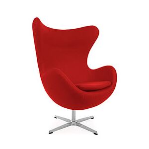 Arne Jacobsen Style Modern Cashmere Egg Chair Red