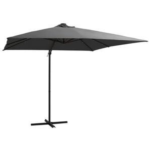 VidaXL Cantilever Umbrella with LED lights and Steel Pole 250x250 cm Anthracite