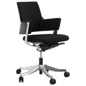 Fully Adjustable Retro Black and Chrome Office Chair