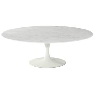 Contemporary White Marble Topped Saarinen Tulip Coffee Table