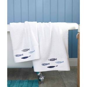 Damart Fish Embroidered Towel