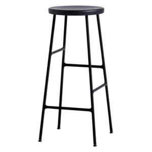 Cornet Bar stool - / H 75 cm - Wood & metal by Hay Black