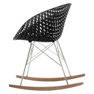 Smatrik Rocking chair - / Wooden furniture glides by Kartell Black