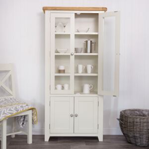 Hampshire Ivory Painted Oak Display Cabinet