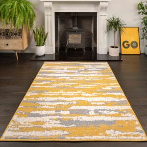Yellow Grey Ombre Abstract Living Room Rugs - Milan
