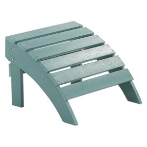 Garden Footstool Turquoise Plastic Wood Weather Resistant Slatted Modern Style Beliani