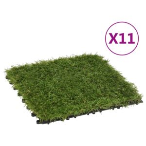 VidaXL Artificial Grass Tiles 11 pcs Green 30x30 cm