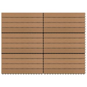 VidaXL Decking Tiles 6 pcs WPC 60x30 cm 1.08 m² Brown