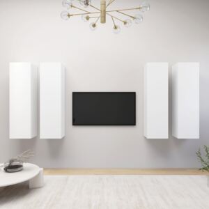 VidaXL TV Cabinets 4 pcs White 30.5x30x110 cm Chipboard