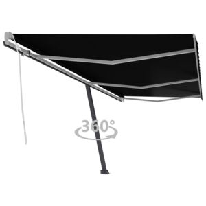 VidaXL Freestanding Manual Retractable Awning 600x350 cm Anthracite