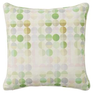 Caquorobert Pink and Green Dot Cushion - 43 x 43 cm / Green / Cotton