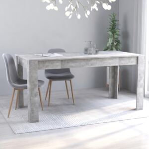 VidaXL Dining Table Concrete Grey 160x80x76 cm Chipboard