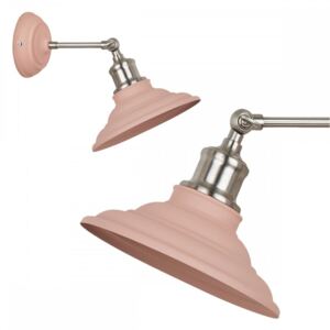 Vintage Interior Wall Sconce Light, Pink/Silver
